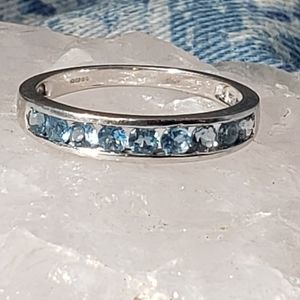 Santa Maria Aquamarine 10K WG Band, 7